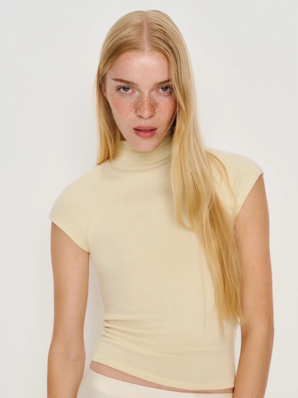 NWT Reformation Plen Knit Top - Butter Yellow